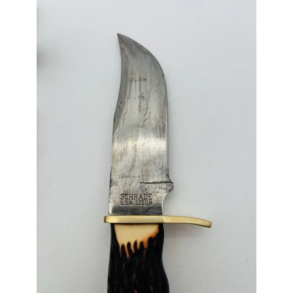 Vintage/RARE Schrade 171UH Fixed Blade Knife With Sheath Good Condition